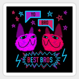 Fuzzy Cats Best Bros Magnet